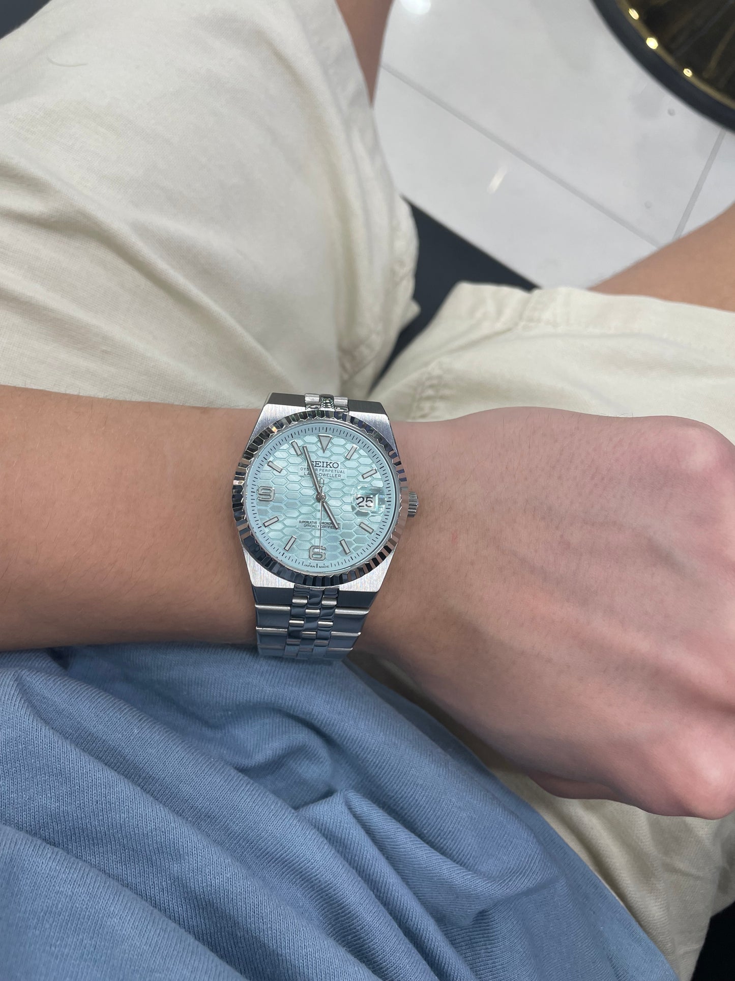 Seiko Mod Land-Dweller "Azul cielo"