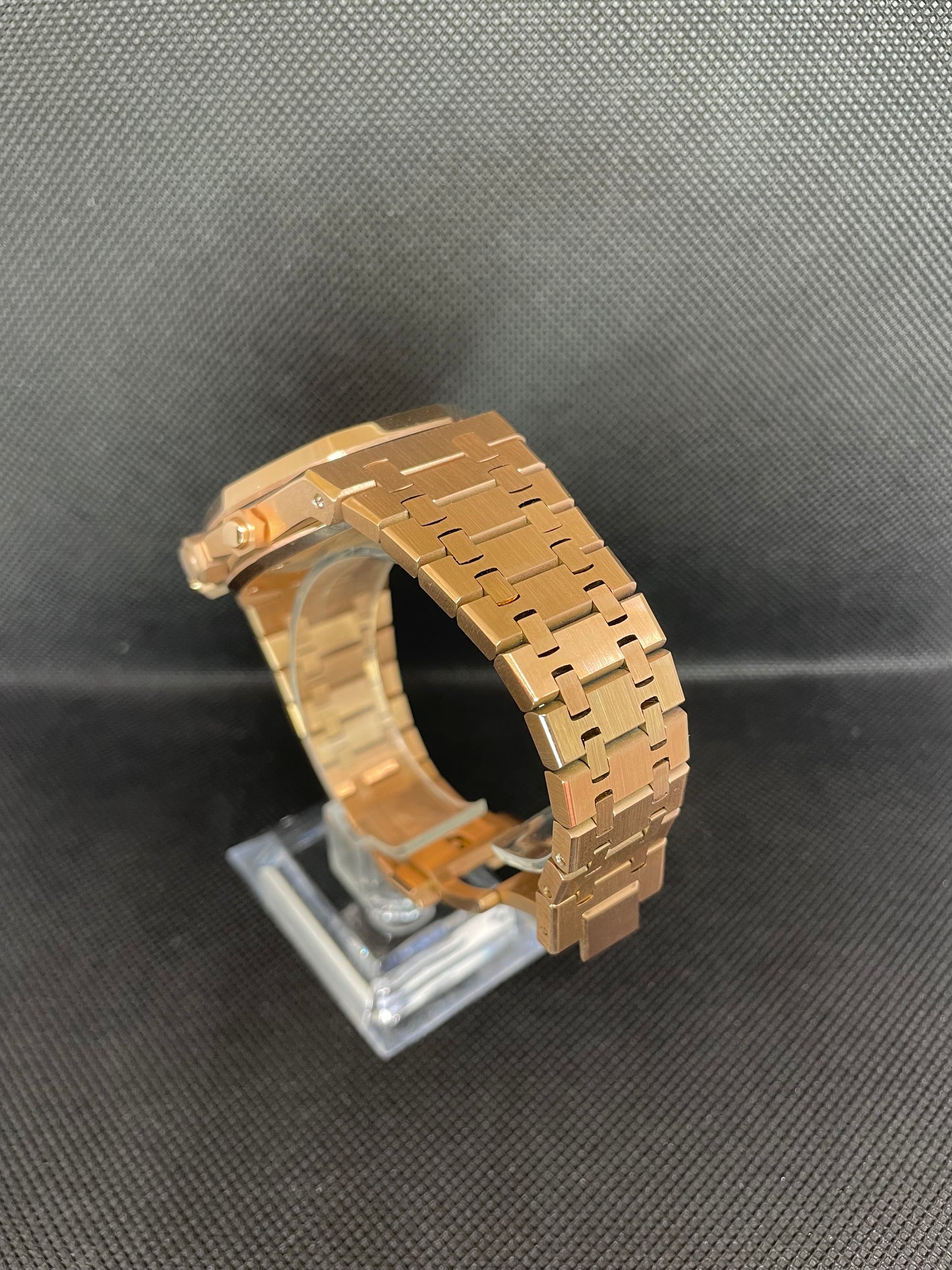 Seiko Mod Royal Oak Chronograph "Oro Rosa dial azul"