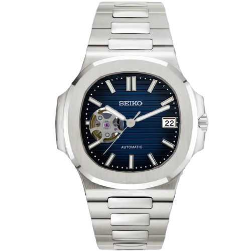 Seiko Mod Nautilus "Azul Open Heart"