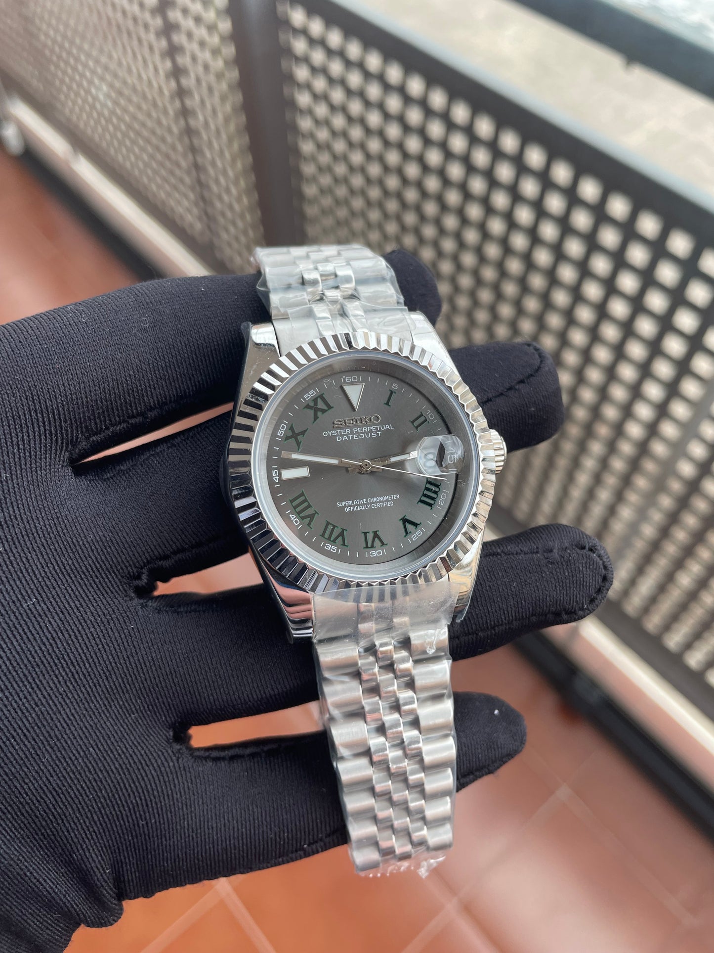 Seiko Mod Datejust "Wimbledon"