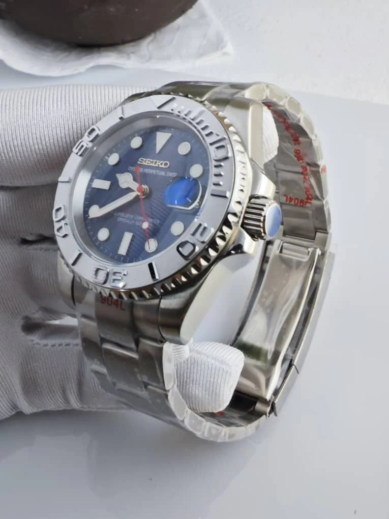 Seiko Mod Yacht-Master "Silver and Navy"
