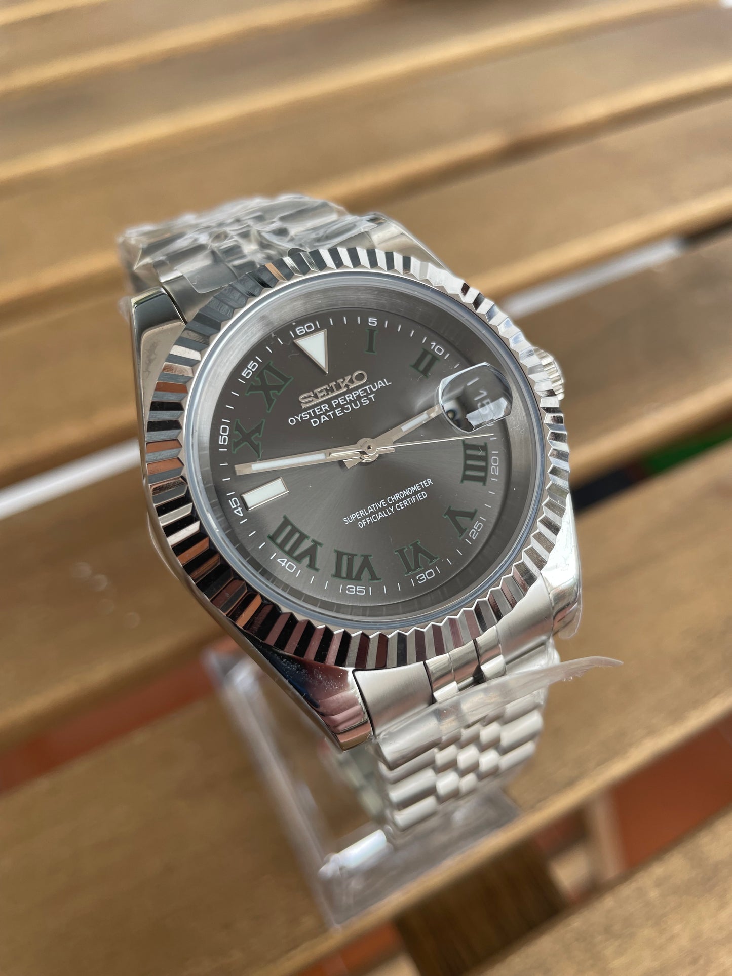 Seiko Mod Datejust "Wimbledon"