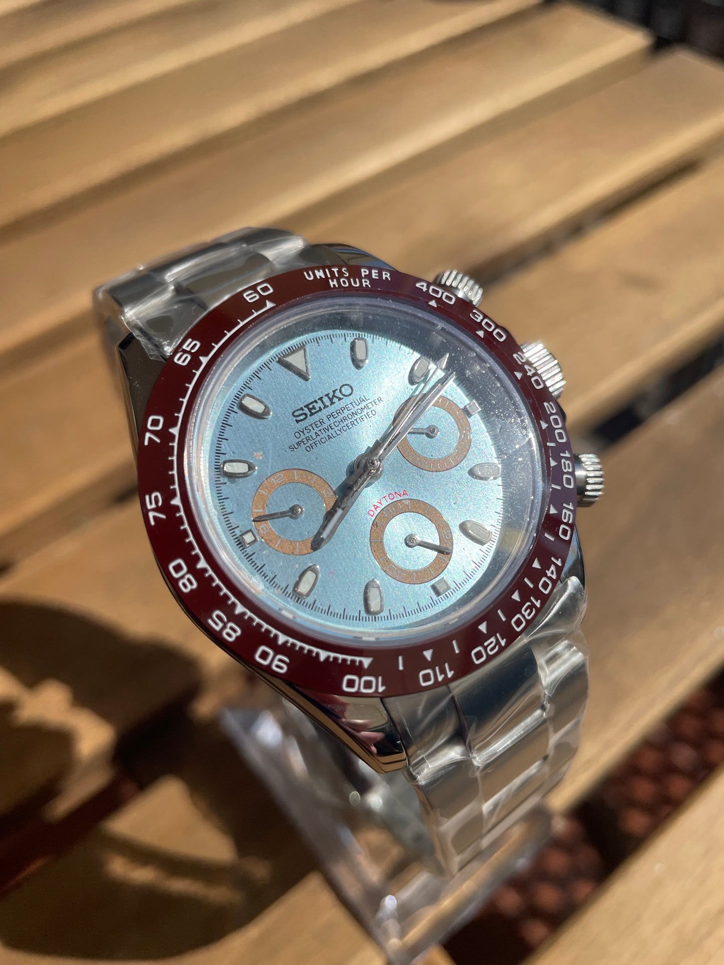 Seiko Mod Daytona "Ice Blue"