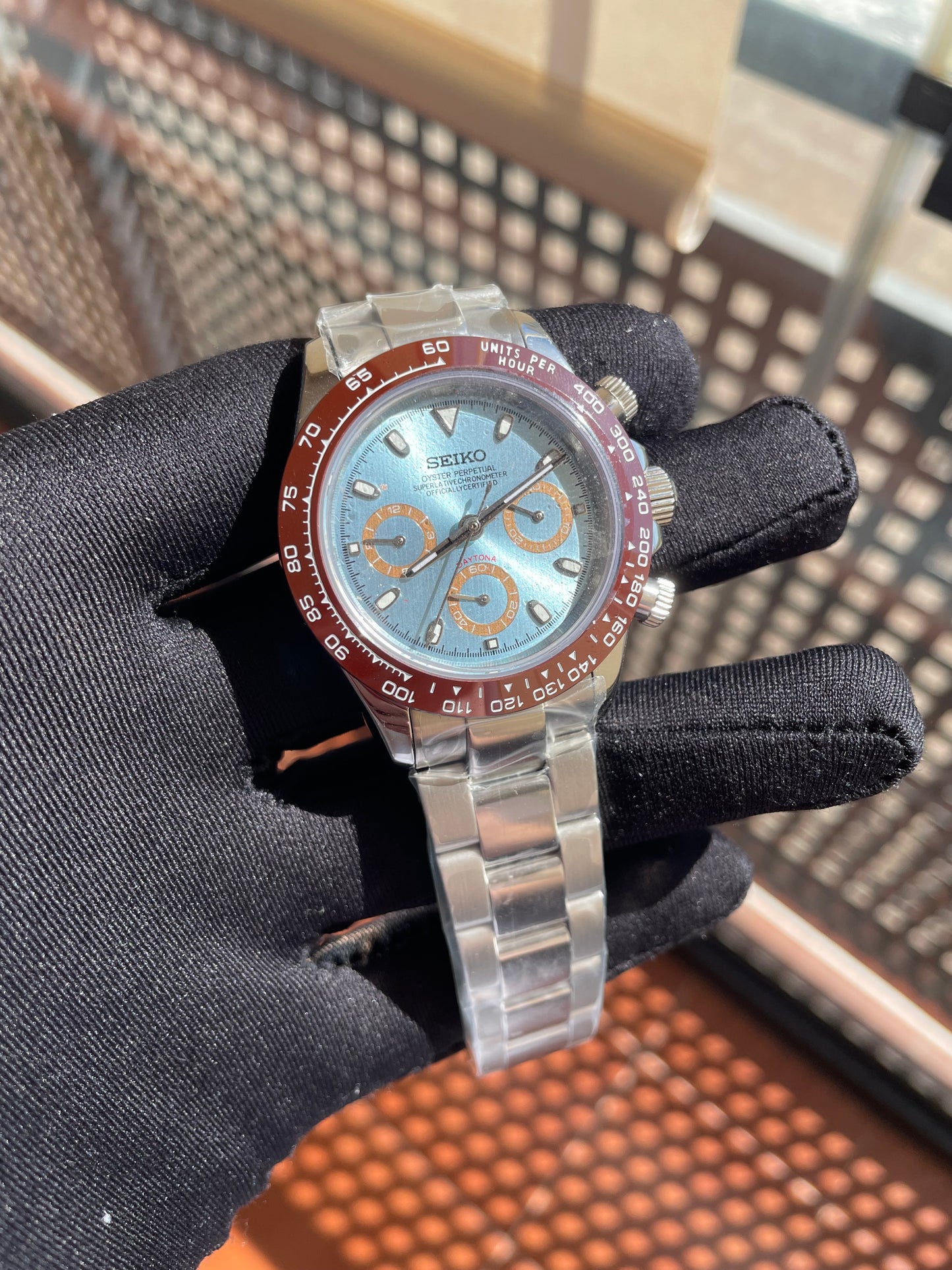 Seiko Mod Daytona "Ice Blue"