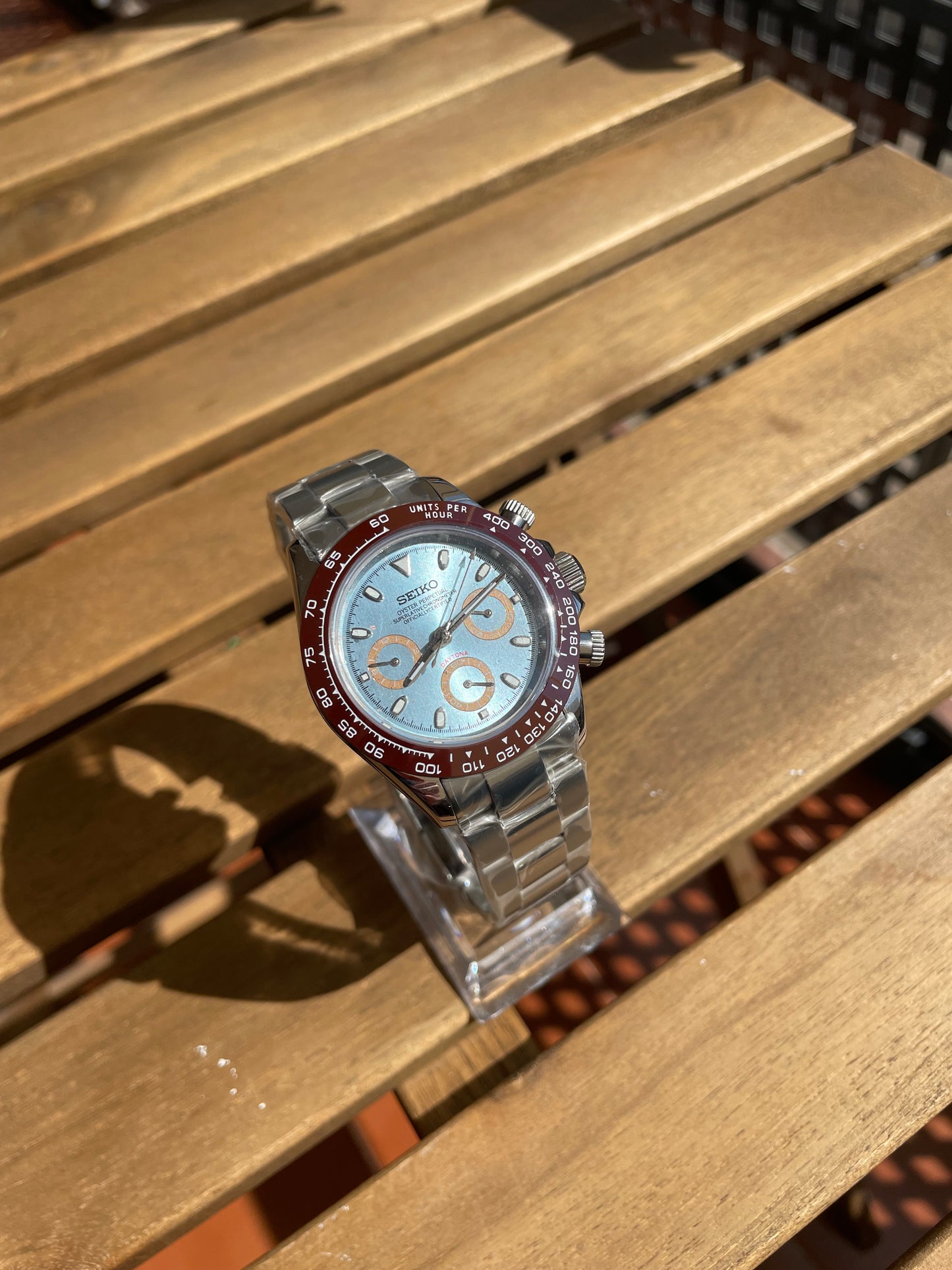 Seiko Mod Daytona "Ice Blue"