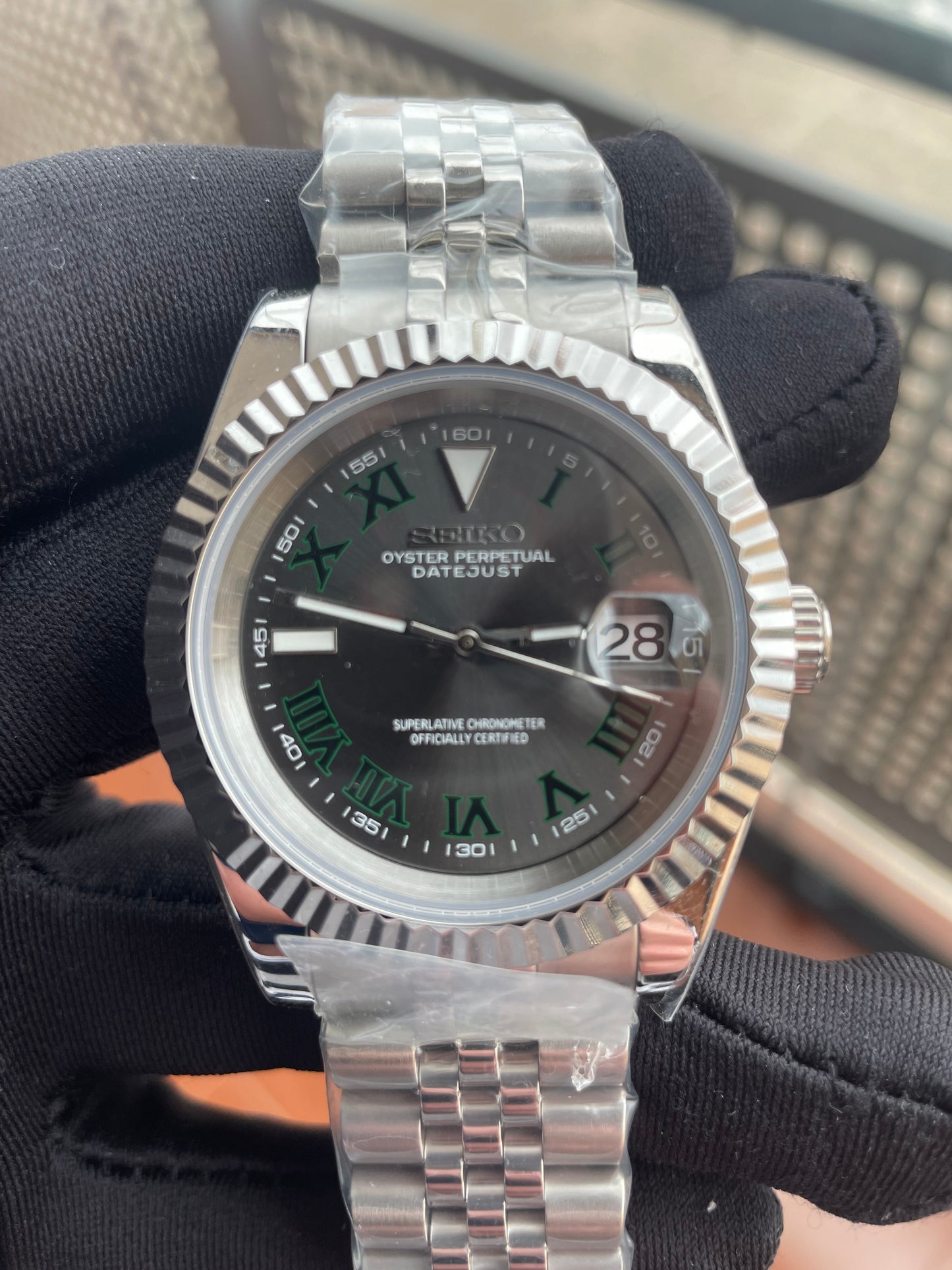 Seiko Mod Datejust "Wimbledon"