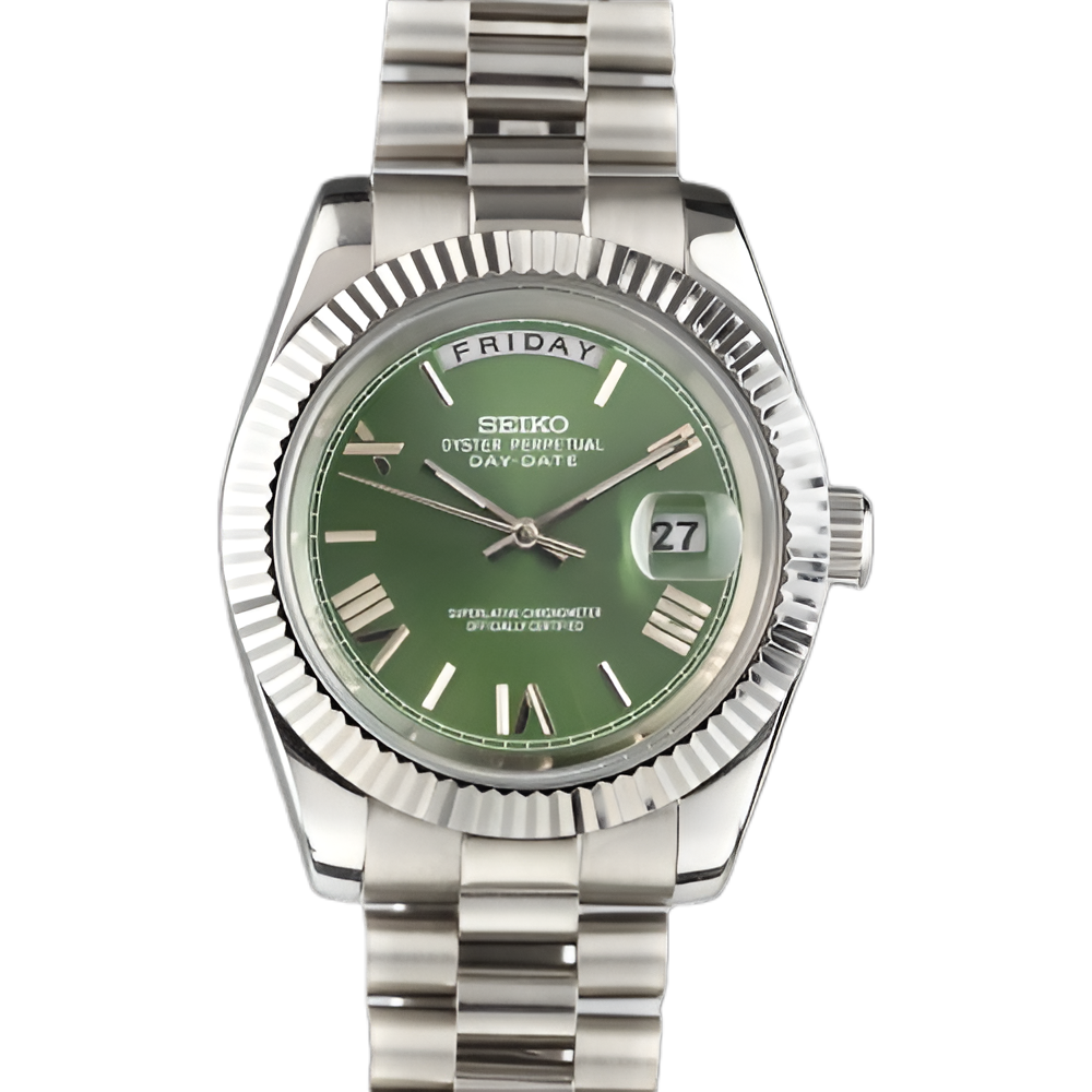 Seiko Mod Day-date "Roman Green"