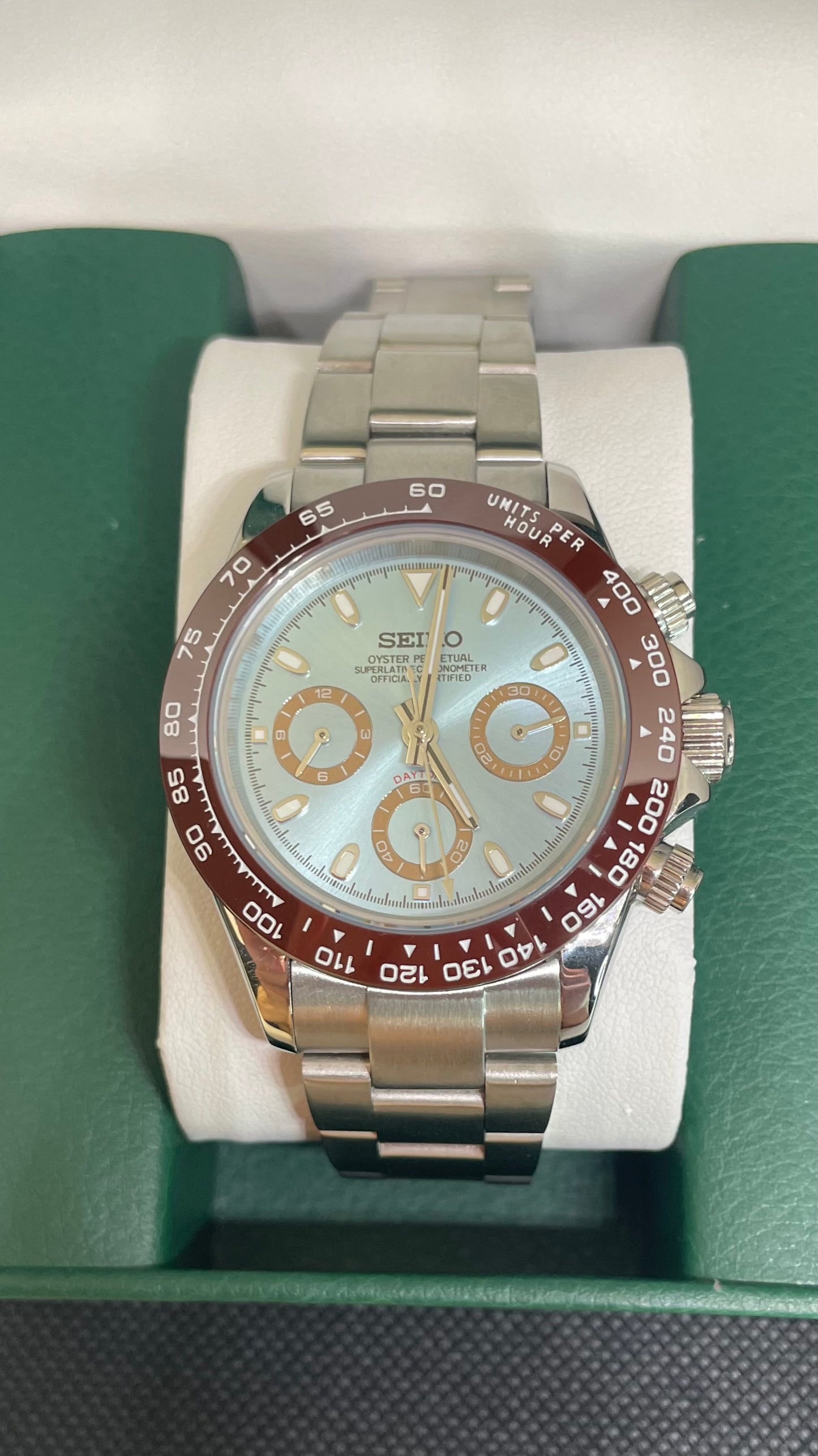 Seiko Mod Daytona "Ice Blue"
