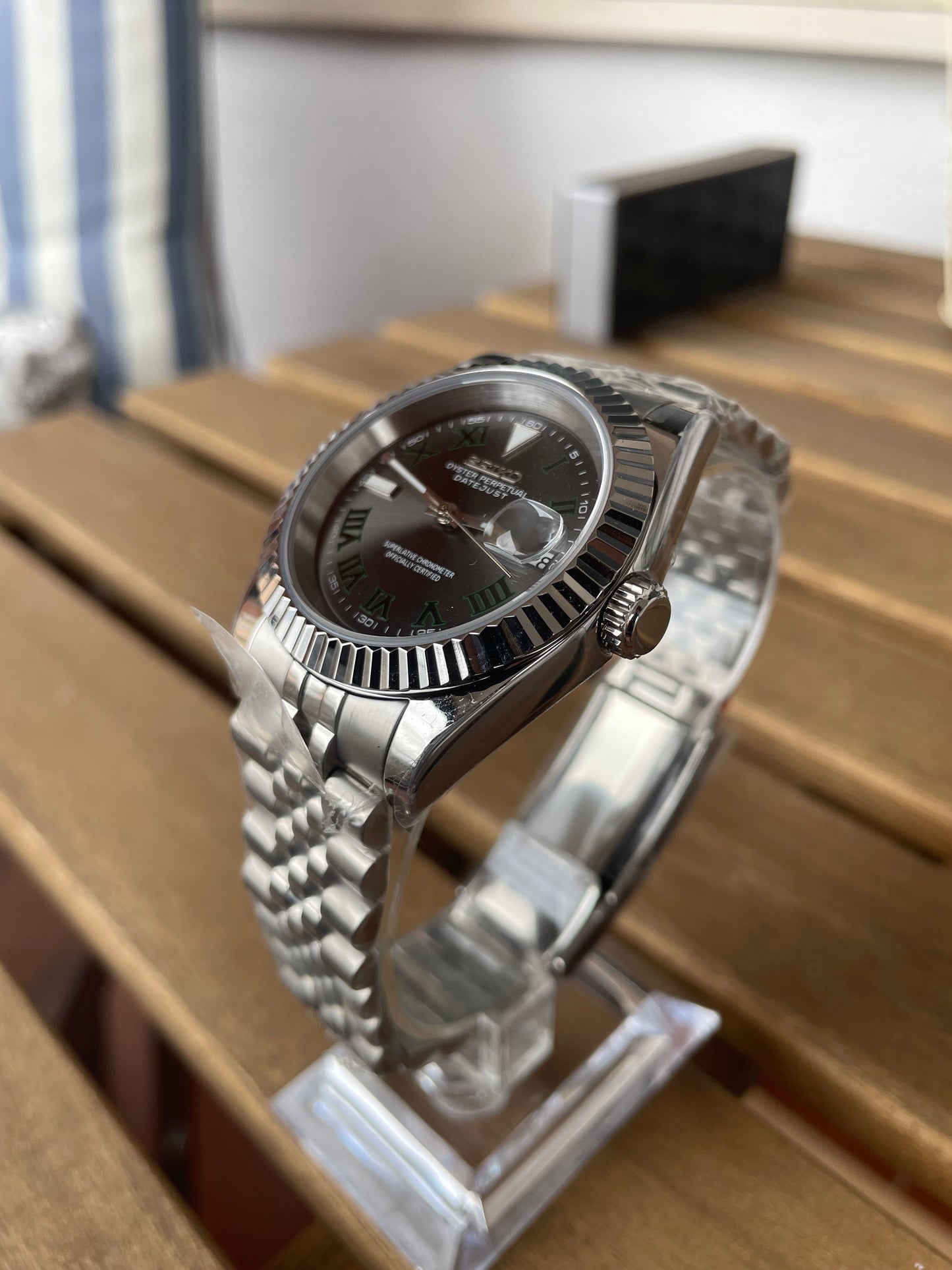 Seiko Mod Datejust "Wimbledon"
