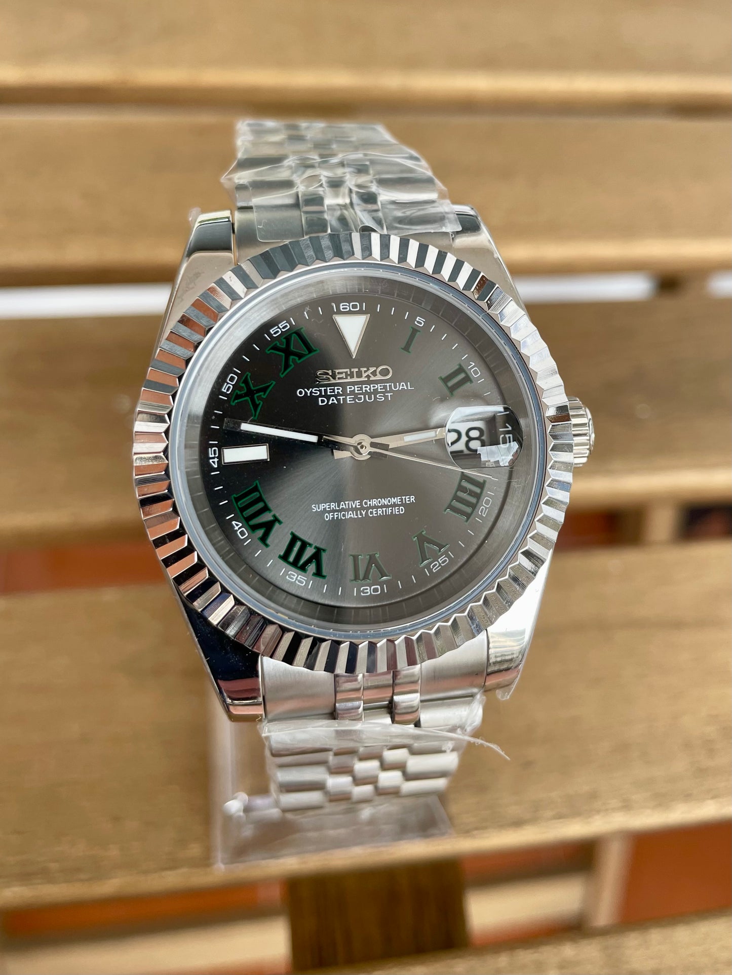 Seiko Mod Datejust "Wimbledon"
