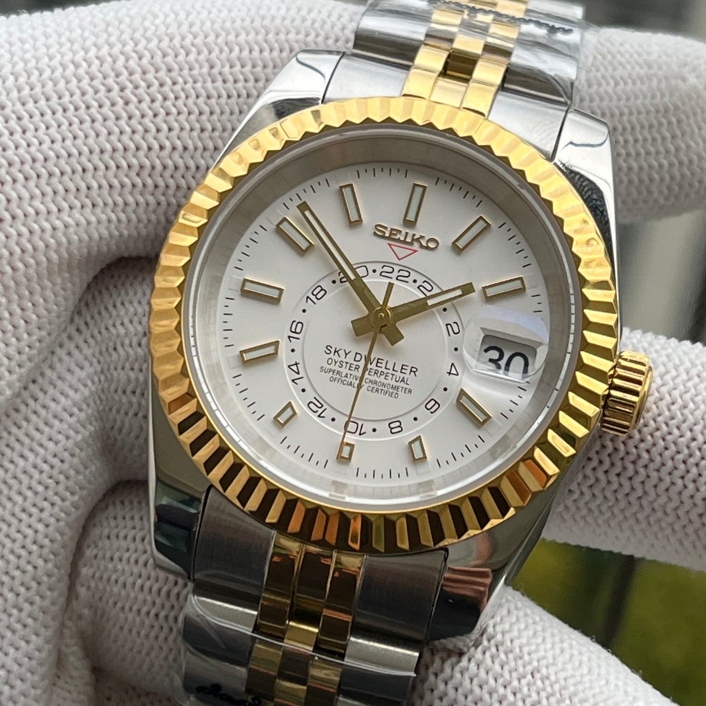 Seiko Mod Datejust "Olive Green"