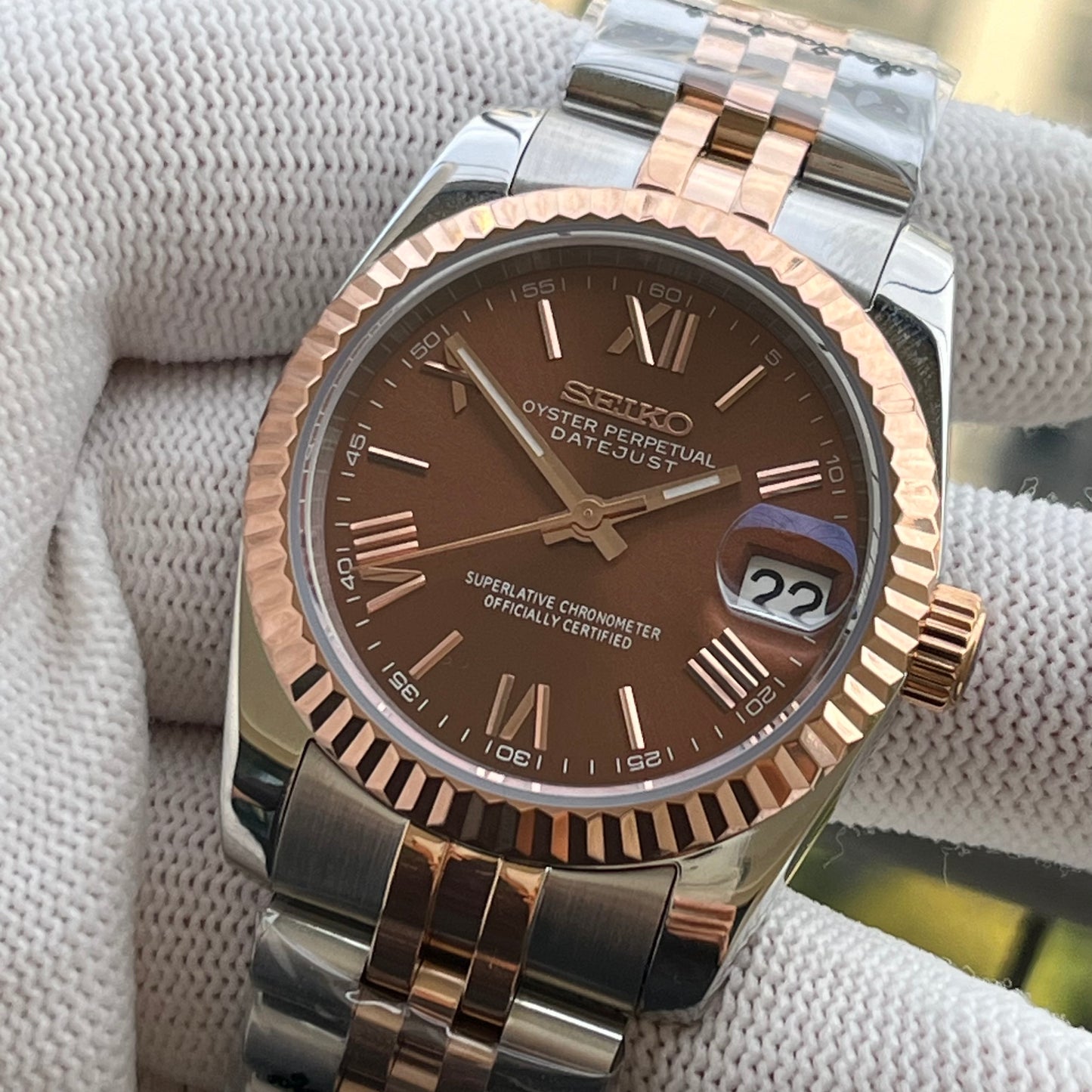 Seiko Mod Datejust "Olive Green"