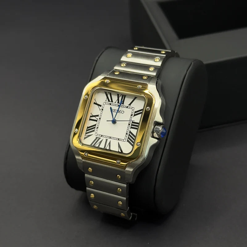 Seiko Mod Santos "Blanco dos tonos"