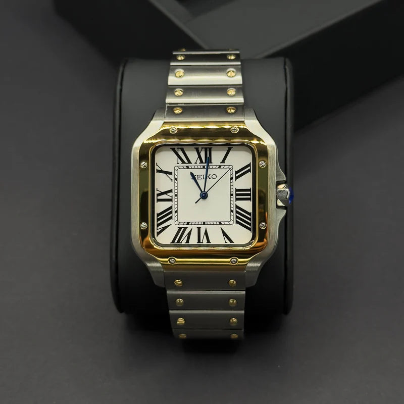 Seiko Mod Santos "Blanco dos tonos"