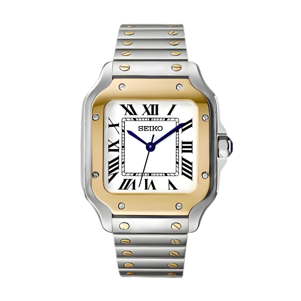 Seiko Mod Santos "Blanco dos tonos"