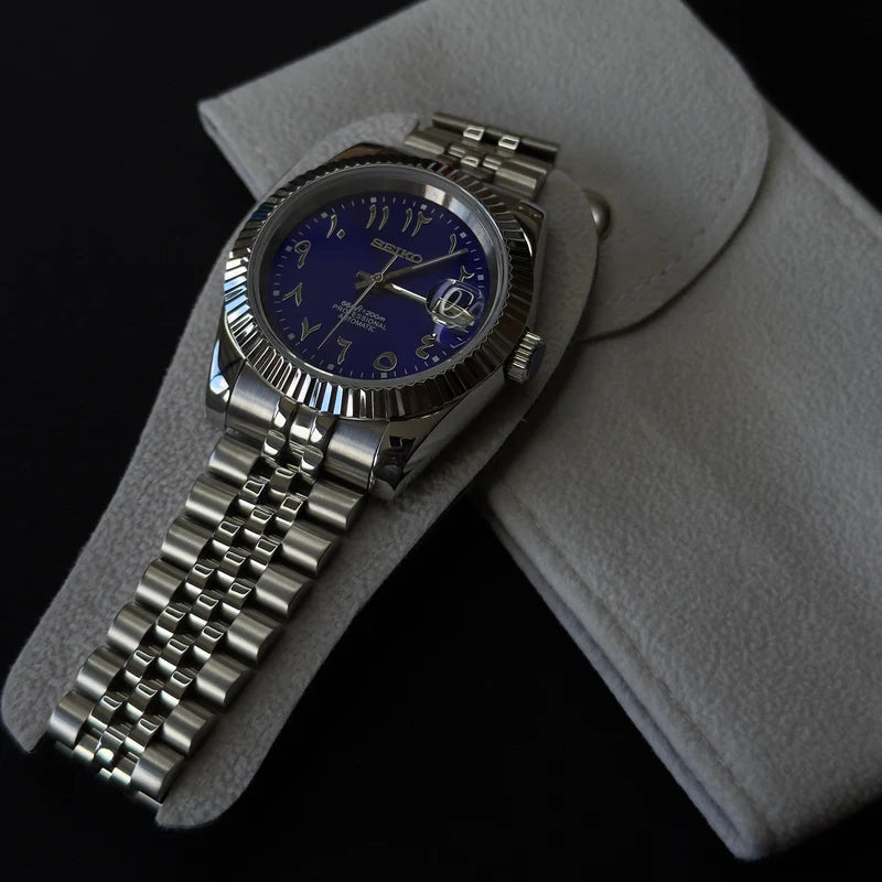 Seiko Mod Datejust "Arabic Blue"