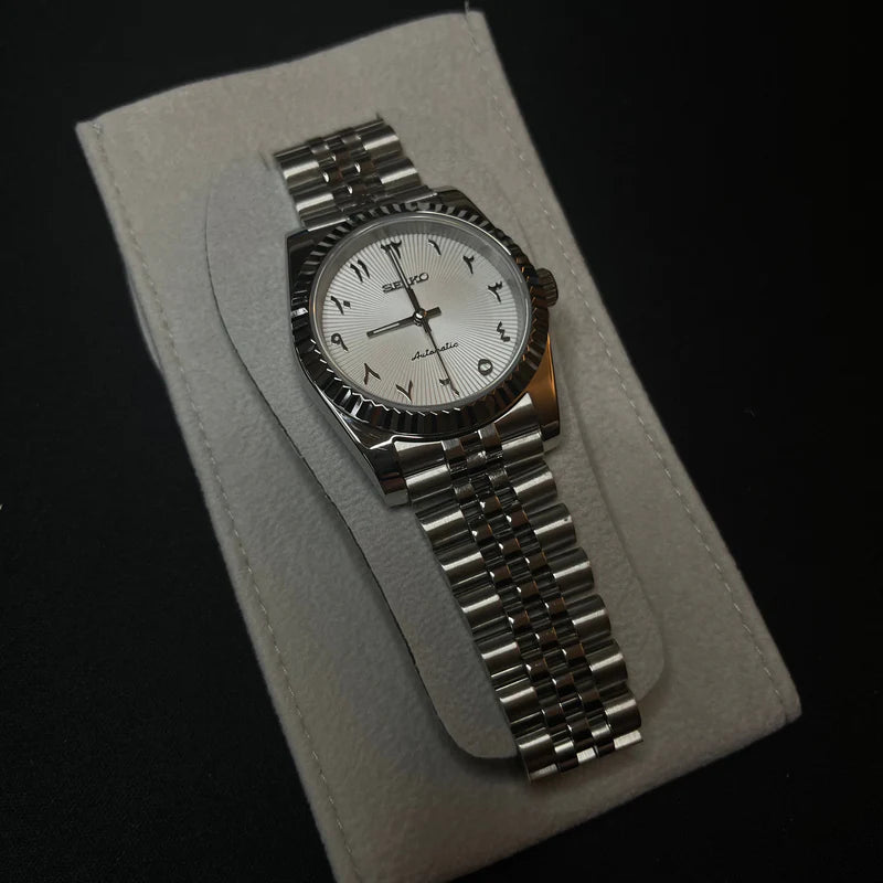 Seiko Mod Datejust Esfera con degradado "Arabic White"
