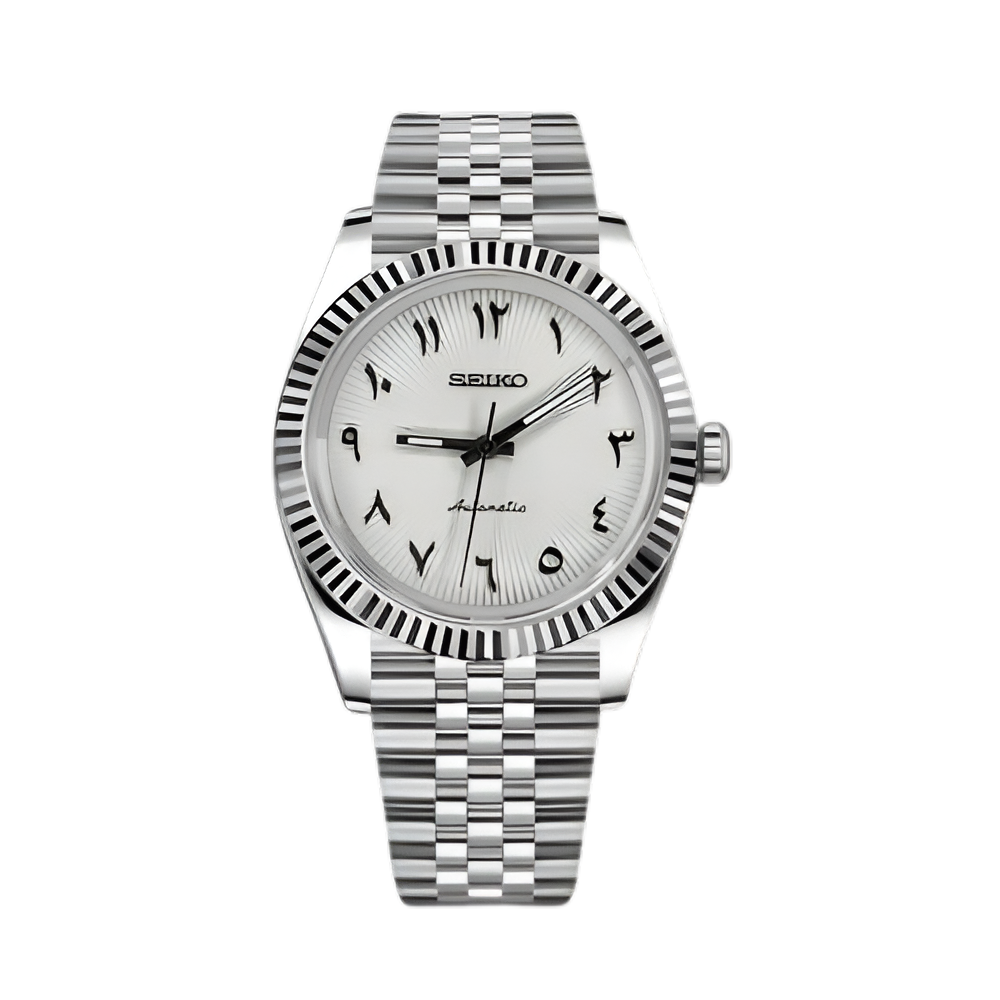 Seiko Mod Datejust Esfera con degradado "Arabic White"