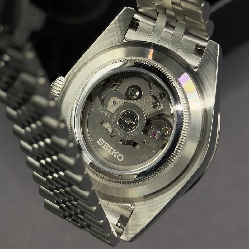 Seiko Mod Datejust Esfera con degradado "Arabic White"