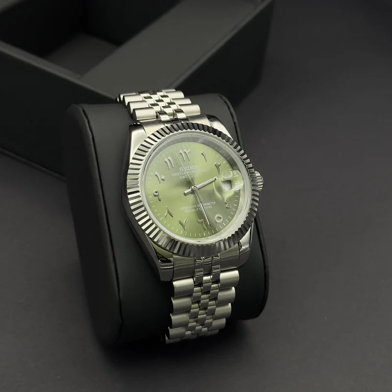 Seiko Mod Datejust " Arabic Verde oliva"