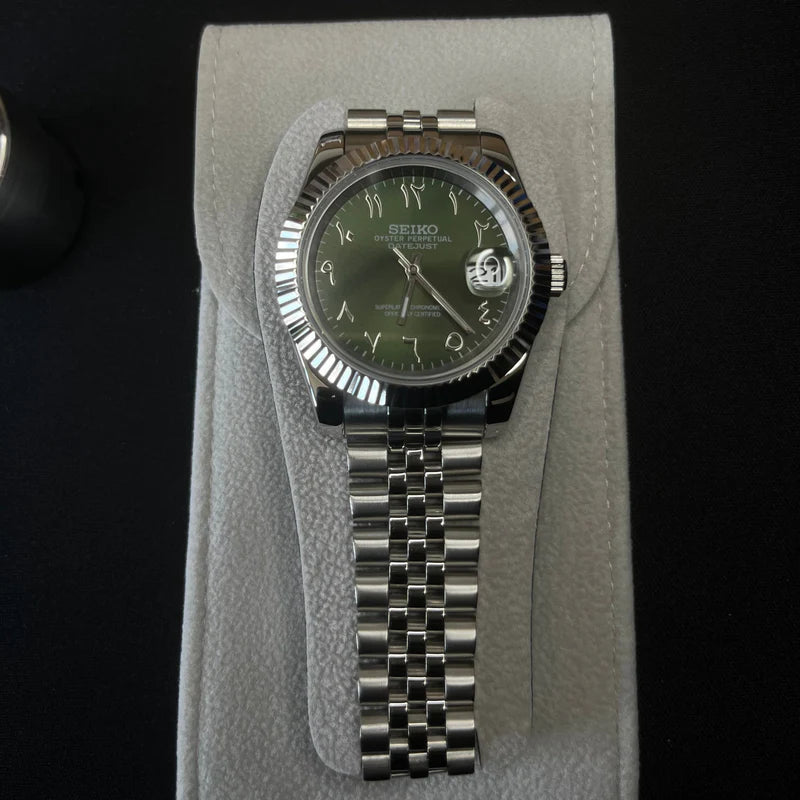 Seiko Mod Datejust " Arabic Verde oliva"