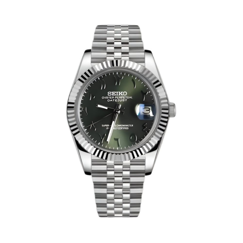 Seiko Mod Datejust " Arabic Verde oliva"