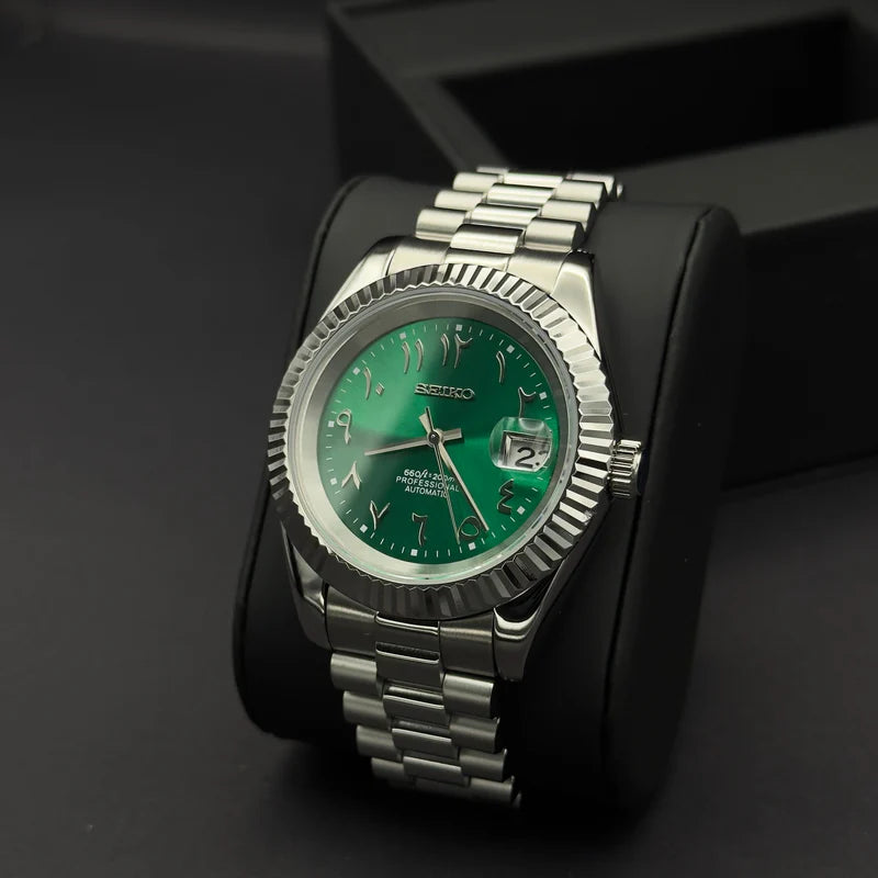 Seiko Mod Datejust "Arabic green"
