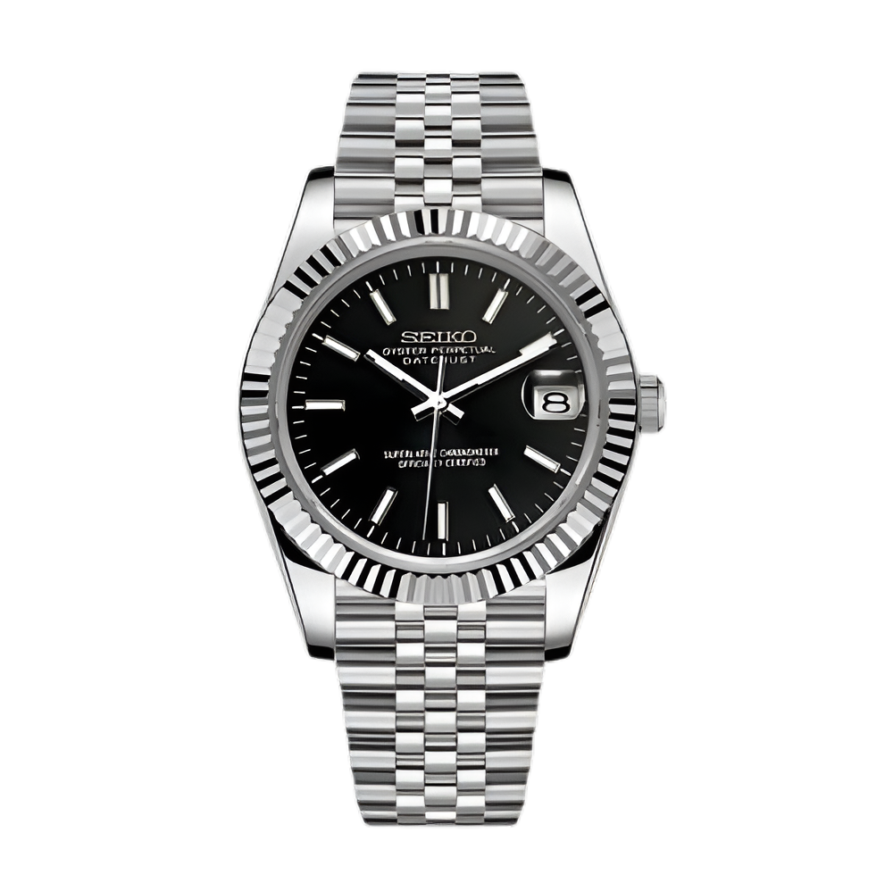 Seiko Mod Datejust Negro