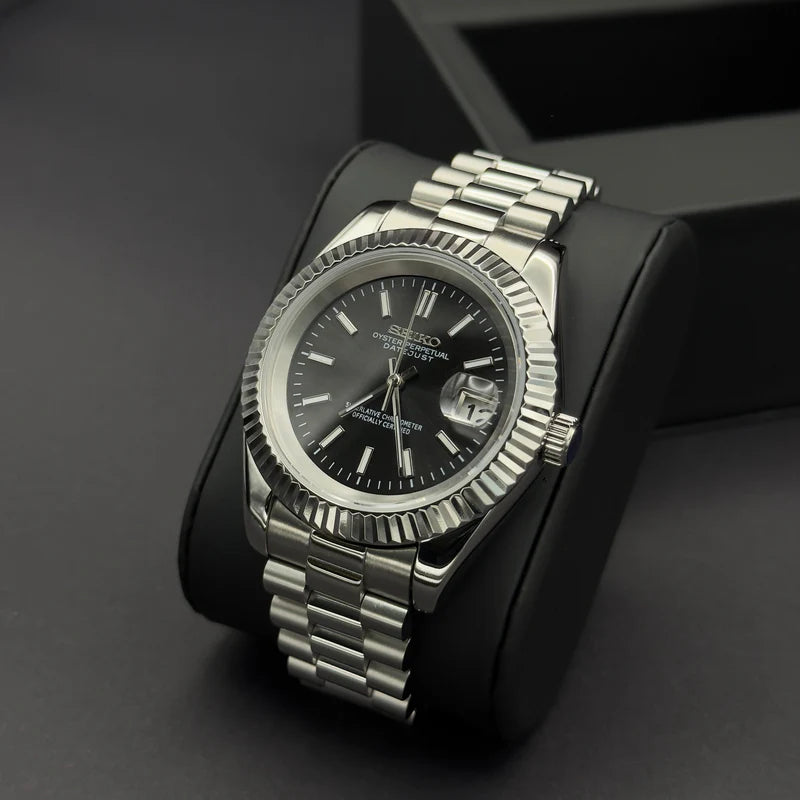 Seiko Mod Datejust Negro
