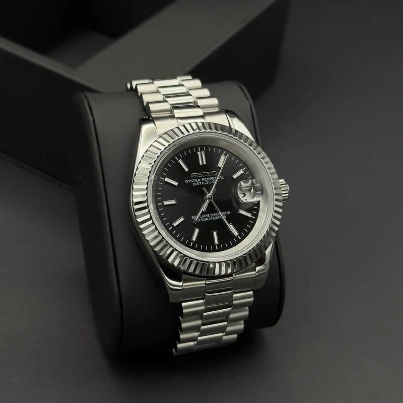 Seiko Mod Datejust Negro