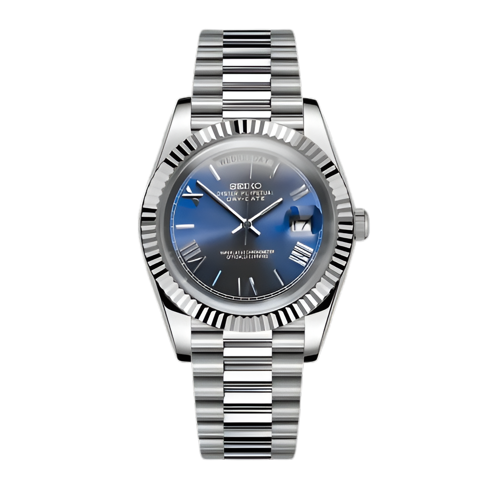 Seiko Mod Day-date "Roman Blue"