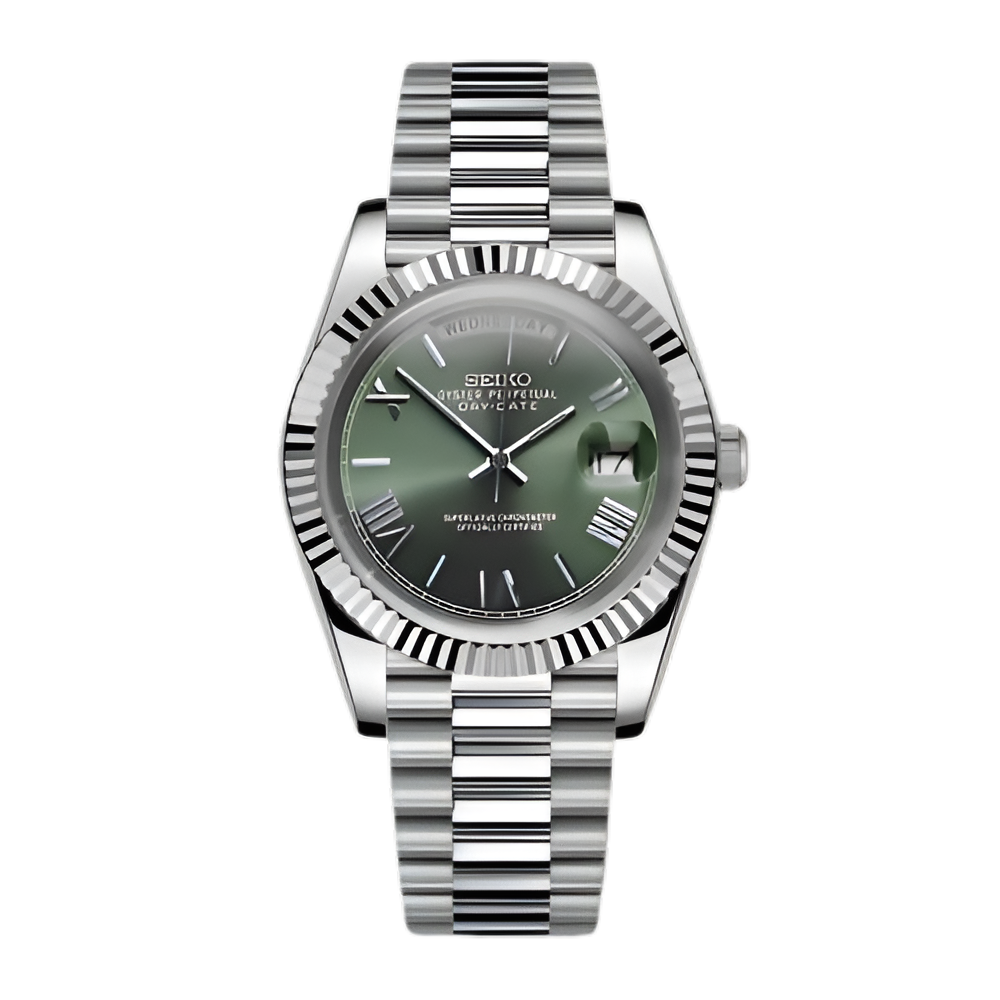 Seiko Mod Day-date "Roman Green"