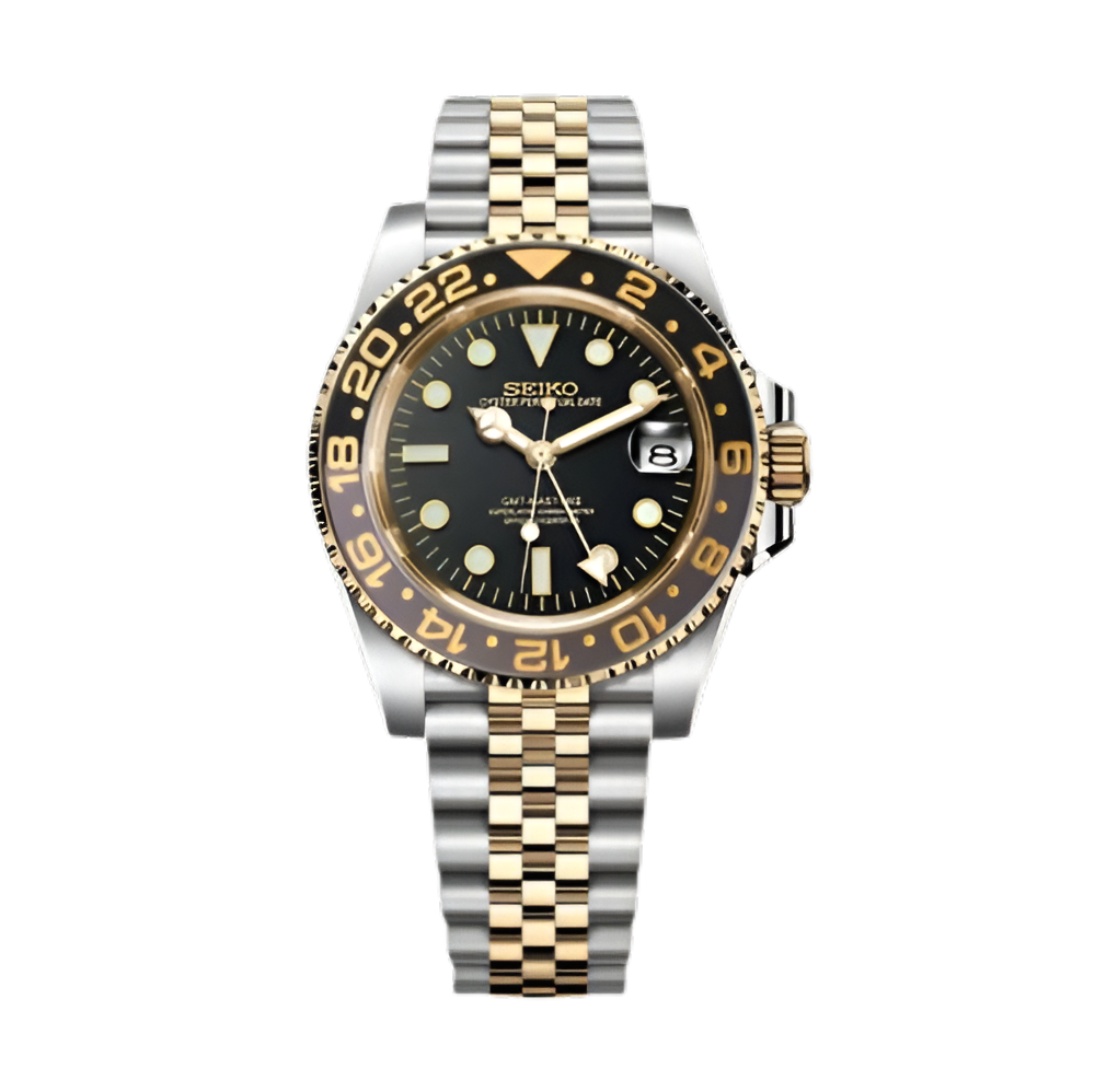 Seiko Mod GMT Master II dorado "Bruce Wayne"