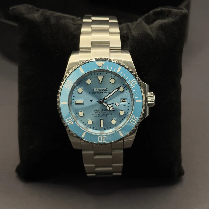 Seiko Mod Submariner “Azul cielo”