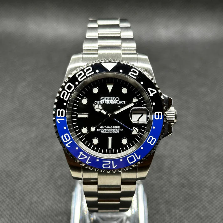 Seiko Mod GMT Master II "Batman"