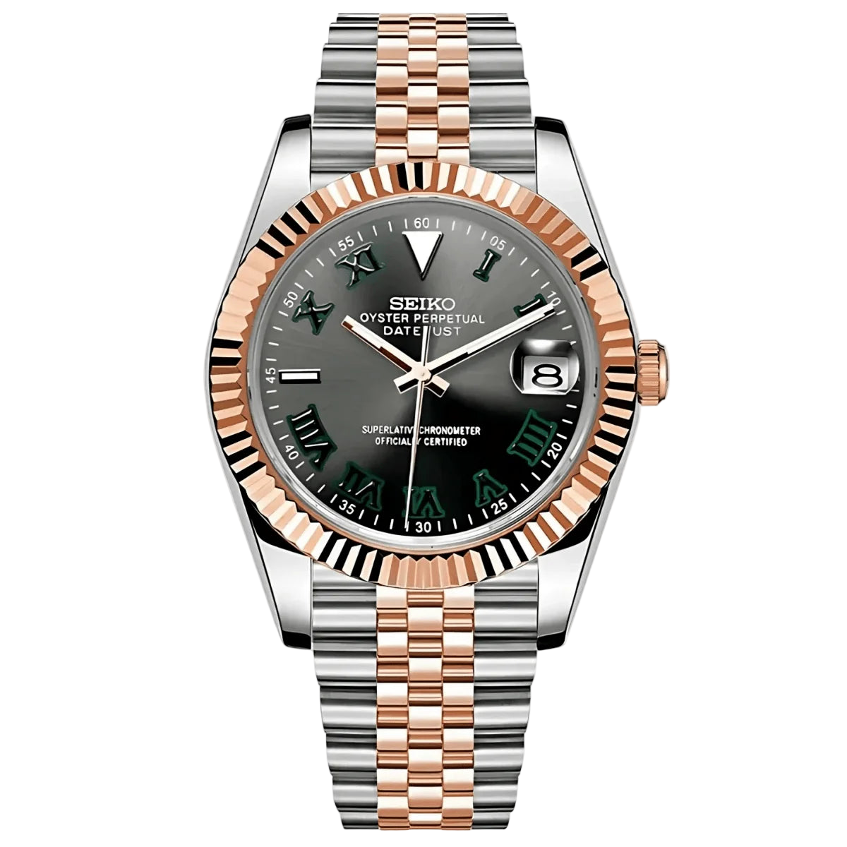 Seiko Mod Datejust Wimbledon Two Tones