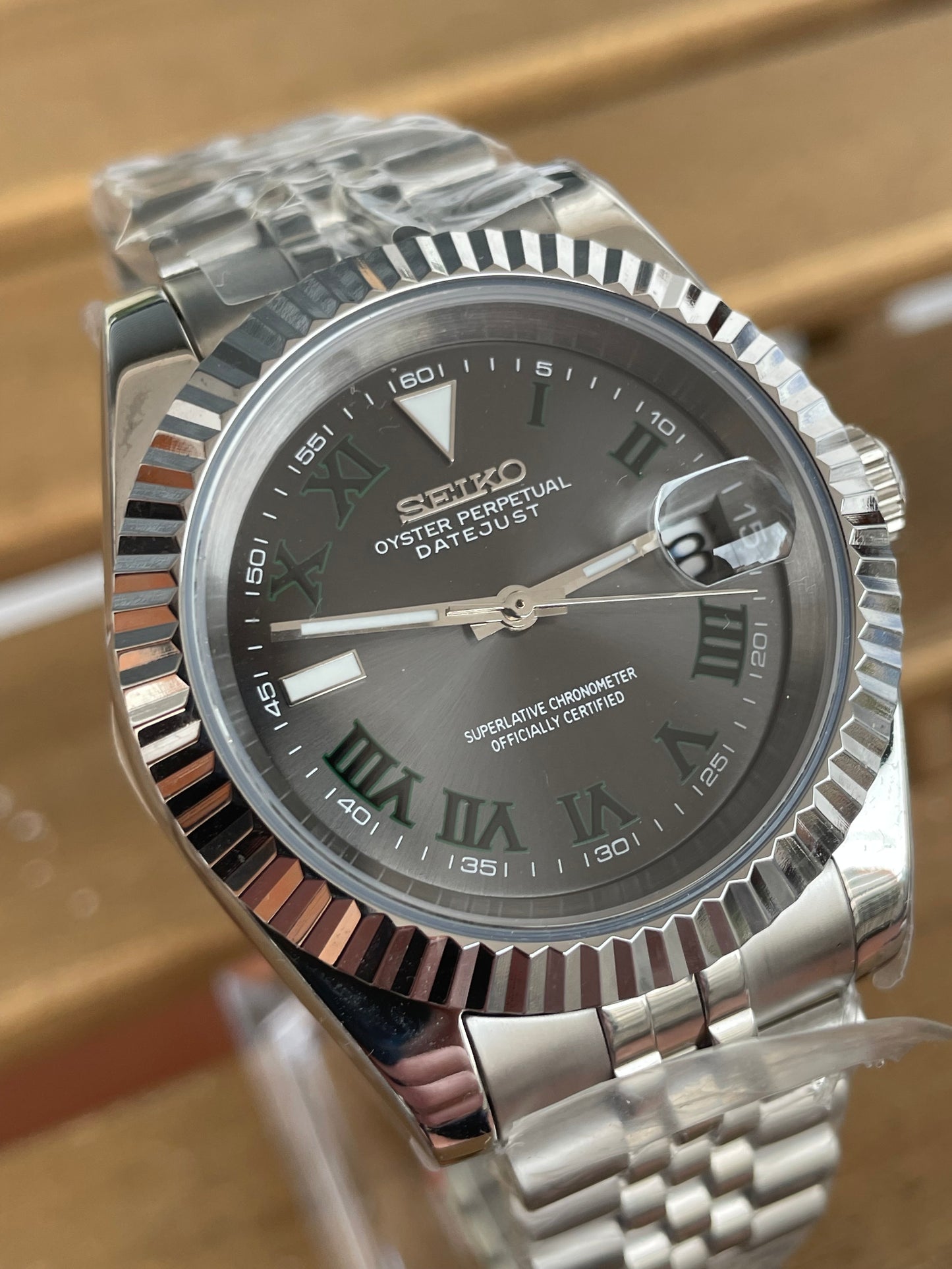 Seiko Mod Datejust "Wimbledon"
