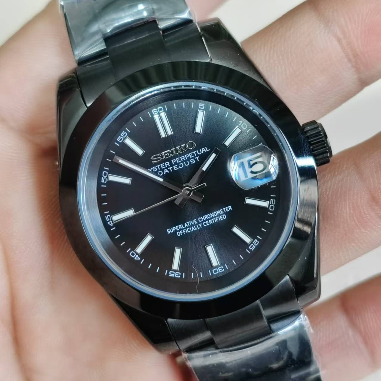 Seiko Mod Datejust Black “Venom”