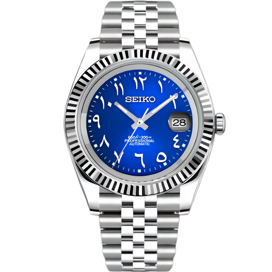 Seiko Mod Datejust "Arabic Blue"