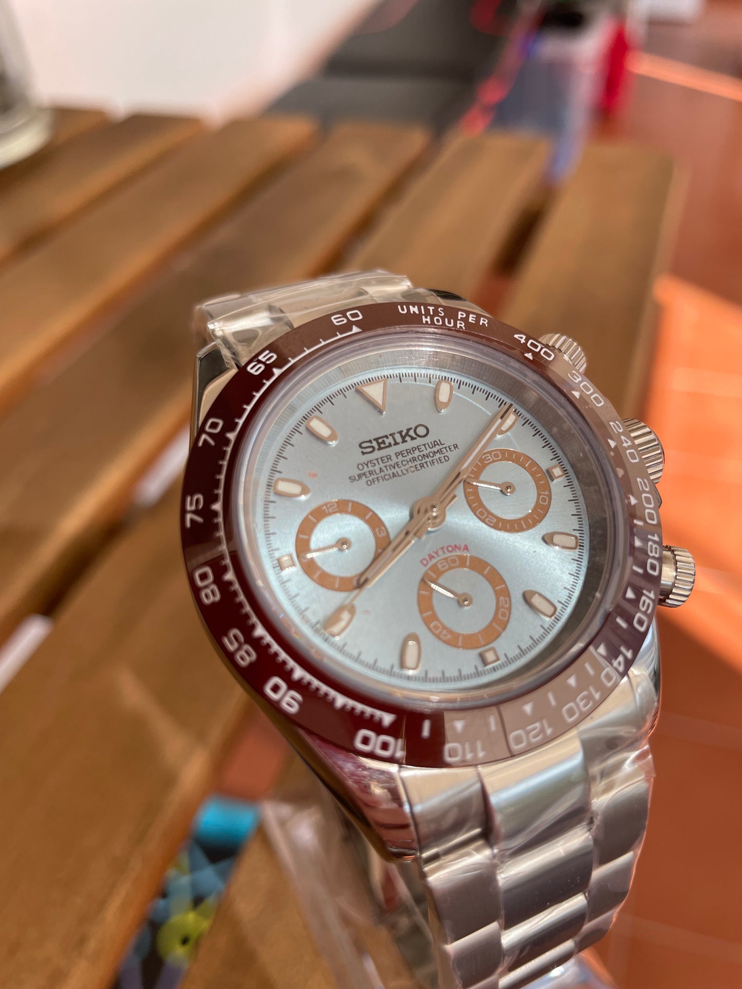 Seiko Mod Daytona "Ice Blue"