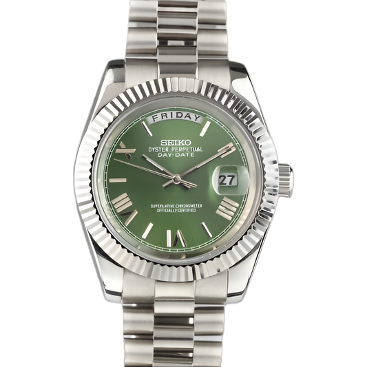 Seiko Mod Day-date "Roman Green"