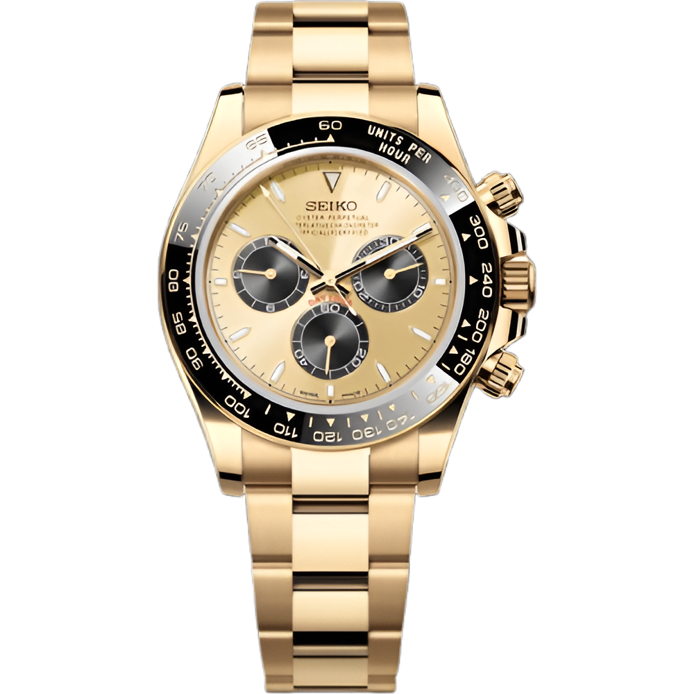 Seiko Mod Daytona "Oro y negro"