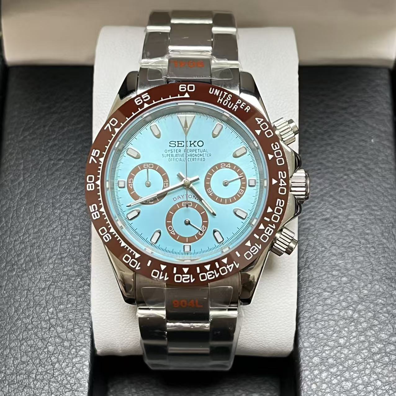 Seiko Mod Daytona "Ice Blue"