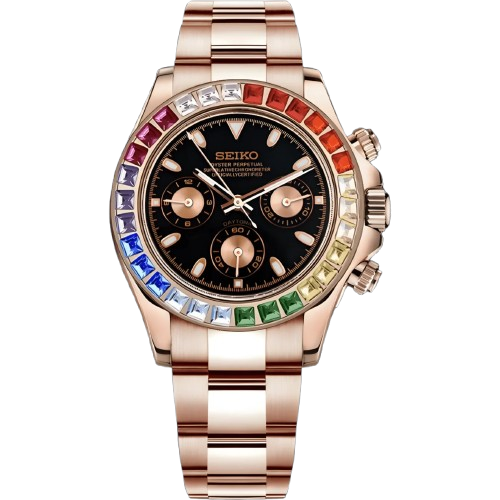 Seiko Mod Daytona "Raimbow" Oro Rosa