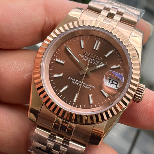 Seiko Mod Datejust Chocolate
