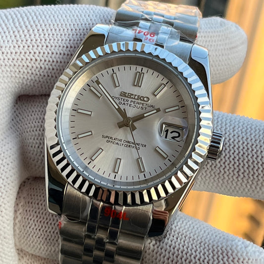 Seiko Mod Datejust White