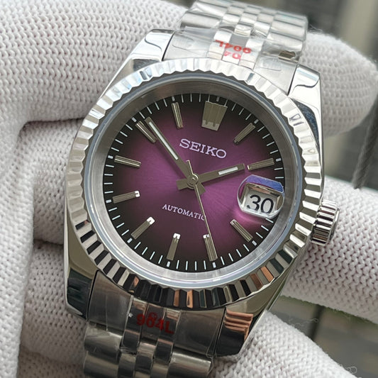 Seiko Mod Datejust Purple Dial