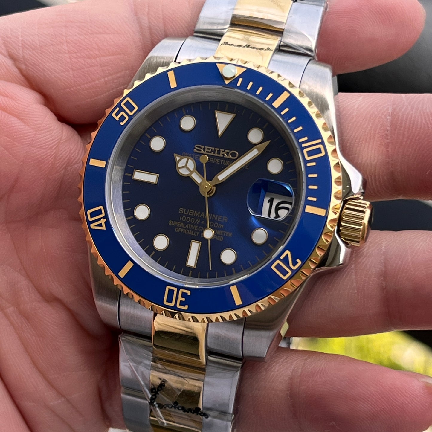 Seiko Mod Submariner "Bluesy"