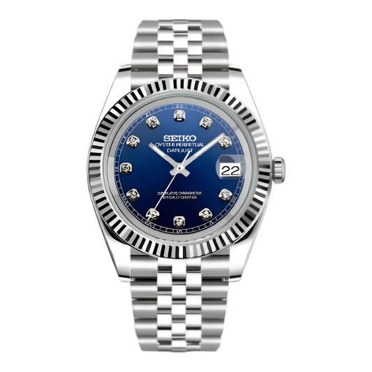 Seiko Mod Datejust "Blue Diamonds Dial"