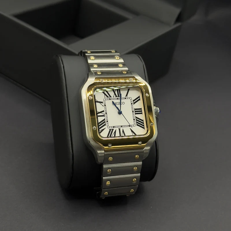 Seiko Mod Santos "Blanco dos tonos"